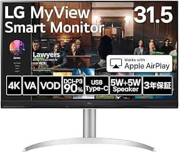 Amazon.co.jp: LG スマートモニター / 32SQ730S-W 31.5インチ/作業効率