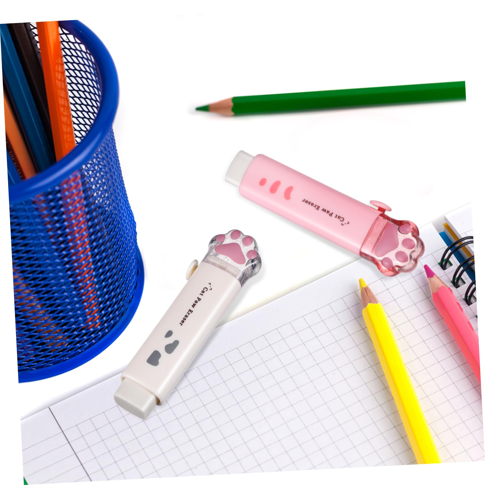STOBOK 4 Sätze Radiergummi Erasers for Radiergummi Kawaii Bürozubehör Schulzeug Zappeln Ästhetische Radiergummis Einziehbare Radiergummis Für Das Büro 4 Stück * 4