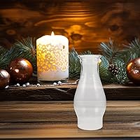 Vista 5 de Alipis Lámpara de cristal transparente para chimenea de huracán y queroseno, reemplazo de vidrio para lámparas vintage de aceite y queroseno