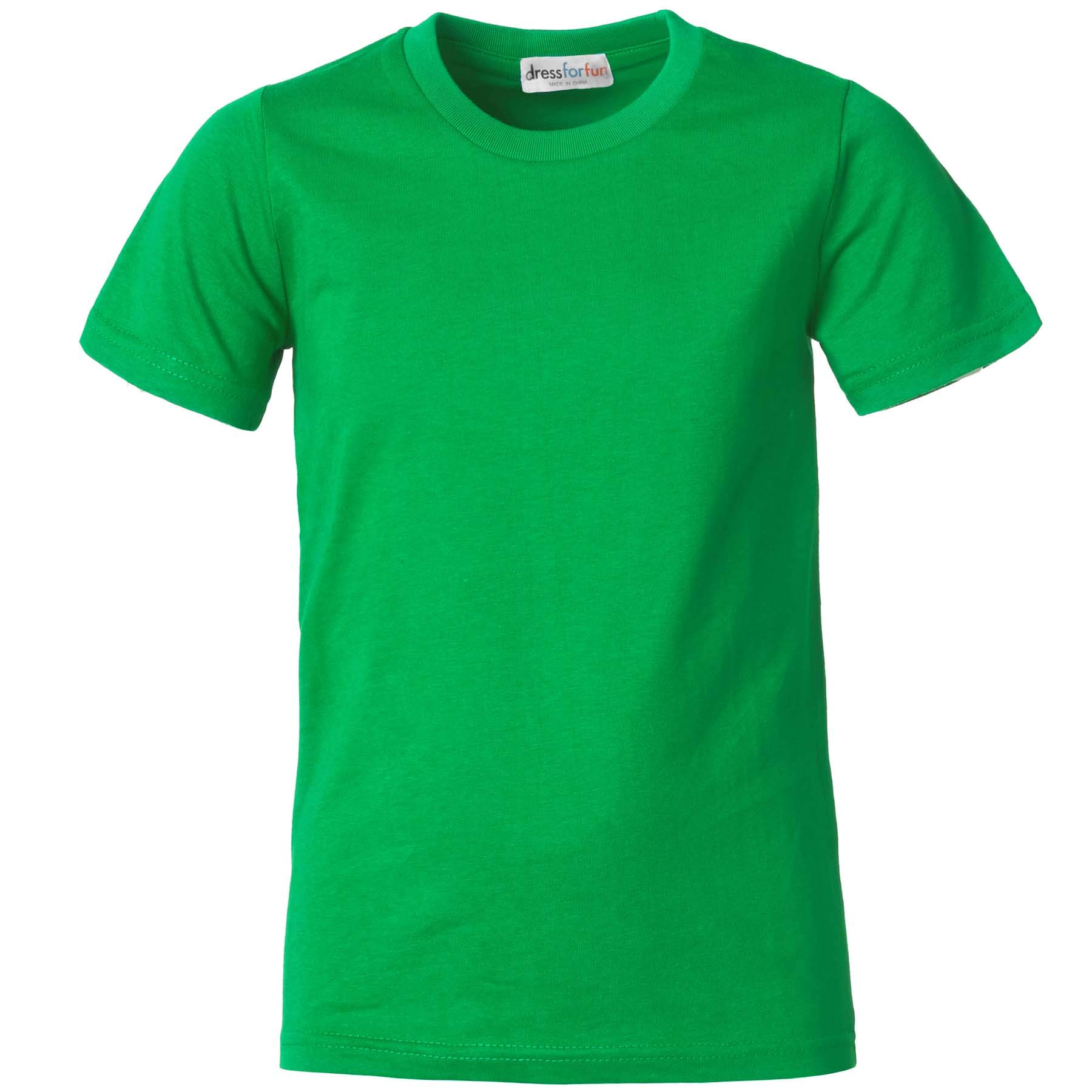 dressforfun 901032 Kinder T-Shirt, Basic Shirt mit Rundhalsausschnitt, Baumwolle - Diverse Farben und Größen -