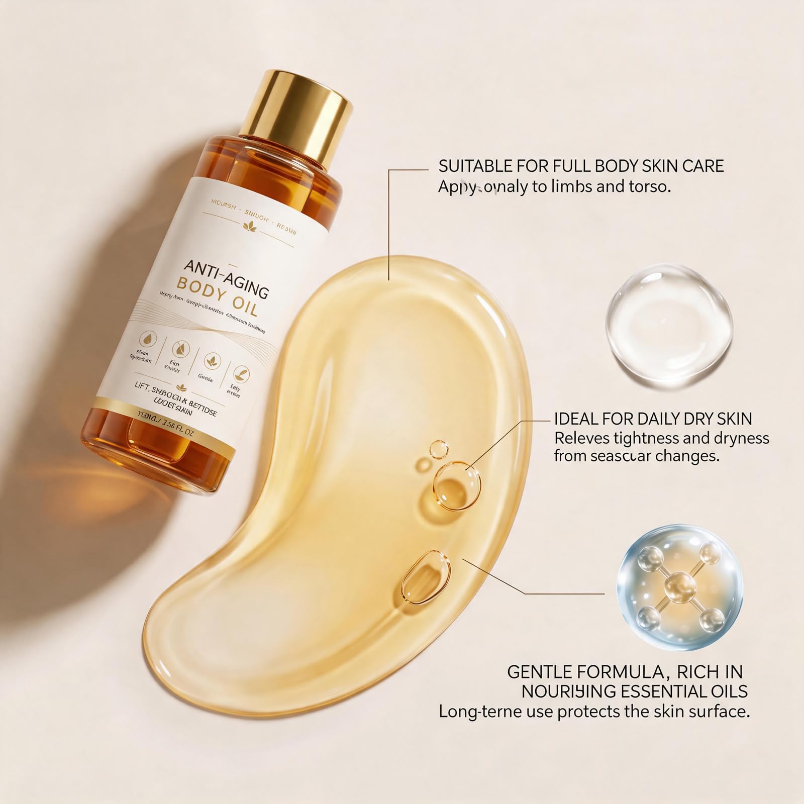 Anti-Aging-Körperöl für straffende und straffende Haut (5PCS)