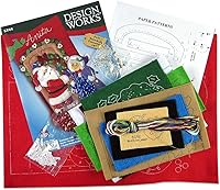 Vista 3 de Design Works Crafts Mr & Mrs Claus - Kit de calcetines de fieltro de The Yard