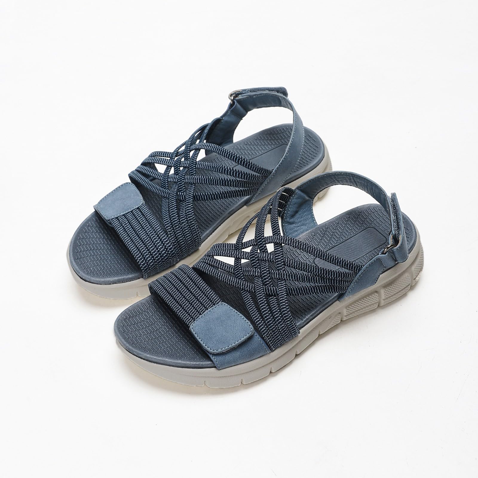 Generico Sandali Da Spiaggia Chic Comodi Sandali A Fiori Leggeri Traspiranti Antiscivolo Scarpe Donna Casual Supporto Arco Plantare Slip-On Punta Aperta Spiaggia