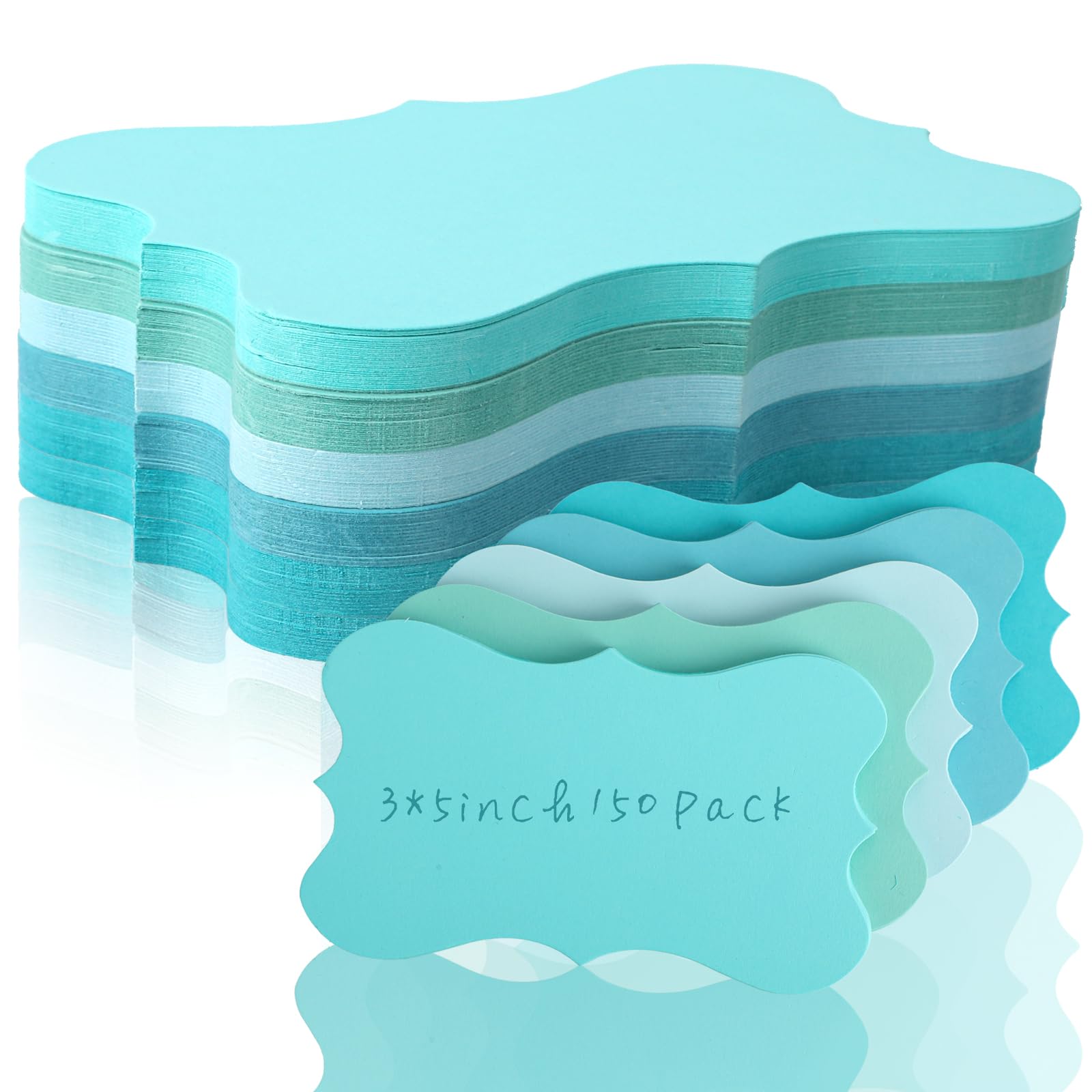 150 Pack Blue Index Cards 3x5 Pretty Blank Note Cards Aqua Cardstock Wedding Index Card Invitation Card Thank You Notes Cards For School Office Studying Kids Nursing Students