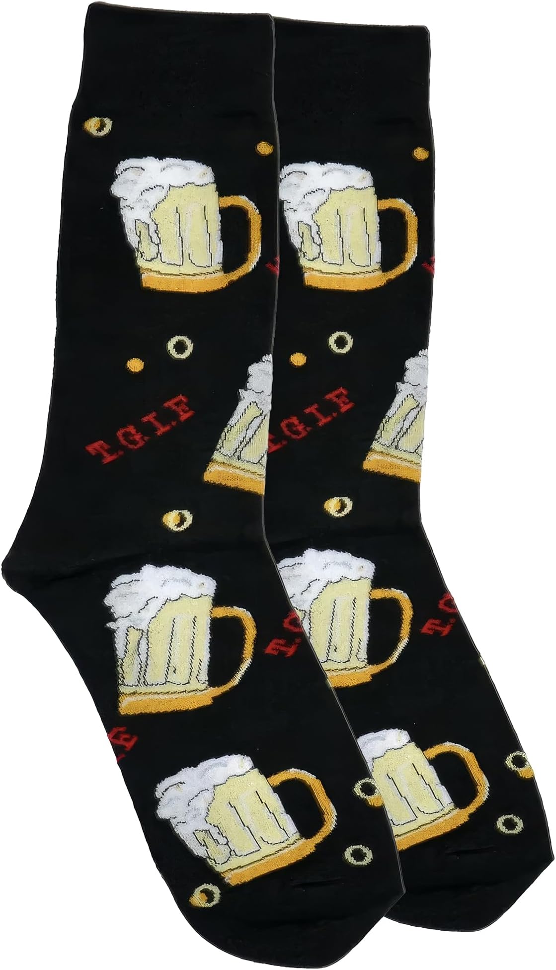 Mens Crew Cut Socks, Miscellaneous Fun Themes, Unique Graphic Socks, One Size Fits Most