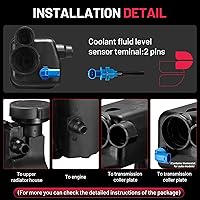 Vista 7 de BDFHYK Depósito de expansión de refrigerante del motor compatible con BMW 320i 323Ci 323i 325Ci 325i 325xi 328Ci 328i 330Ci 330i 330xi X3 X5