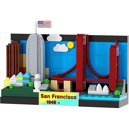 San Francisco Postcard Building Set, Valentines Day Gifts, Compatible with Lego Postcards, Custom Moc Set, Cute Toys Gifts for Adults and Kids (226 Pieces)