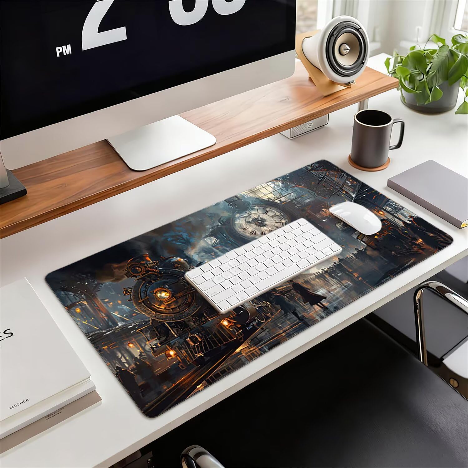Podkładka pod mysz XXL szara 1200 x 600 x 3 mm antypoślizgowa gumowa podkładka pod mysz dla graczy tworzą dokładność kompatybilna z wszystkimi myszami, miękka powłoka wodoodporna ochrona biurowa do