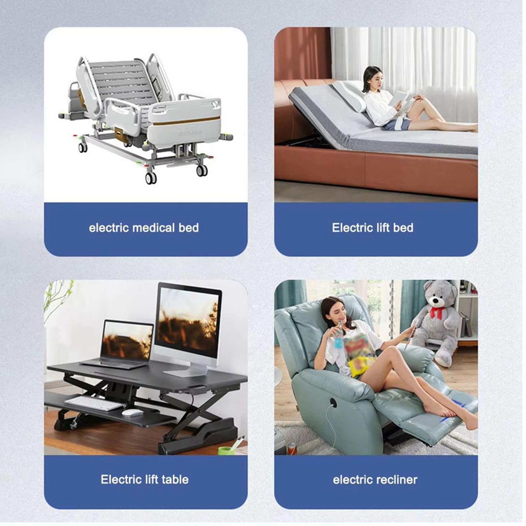 2X -04 Télécommande Manuelle pour Fauteuil Élévateur IP66, Télécommande pour Lit Élévateur, Contrôleur de Tige de Poussée Électrique avec Prise 8 Broches 9 Fils