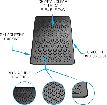 STOMPGRIP | Motorcycle Center Tank Pad Protector | Universal Fit | Pint | Waffle Black