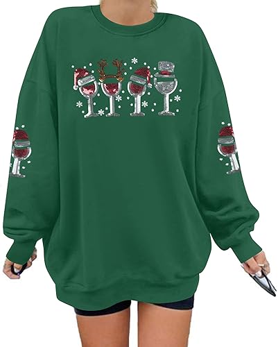 Christmas Sweatshirt for Women Sequin Light Long Sleeve Sweater Bow