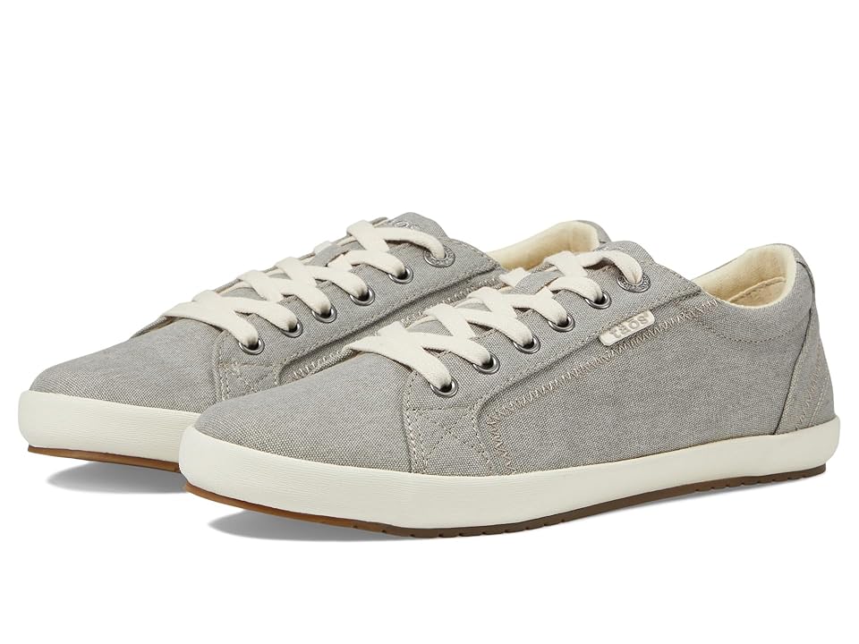 Taos Footwear Star (Grey Wash Canvas) Women's Lace up casual Shoes INTERNATIONAL SHIPPING