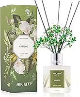 Vista 1 de Airkeep Juego de difusor de varillas – 3.38 onzas líquidas (3.4 fl oz), difusor de aroma de bambú para el hogar, incluye 8 varillas difusoras