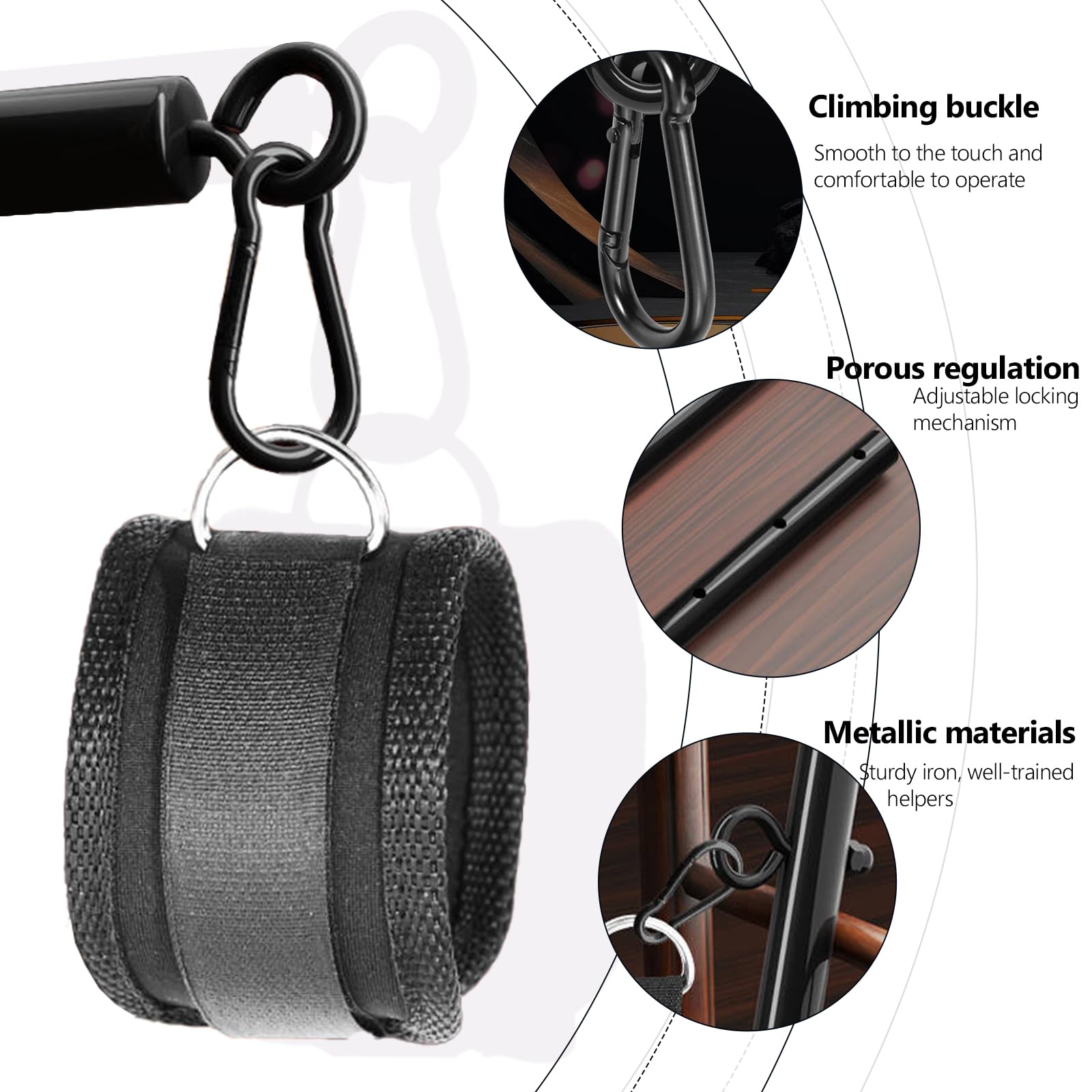 Menottes BDSM, Kit de bondage polyvalent de cou à poignet avec barre d'écartement, menottes et chevillères réglables, jouets sexuels pour couples, jouets sexuels pour adultes pour jeux SM (56-91 cm)