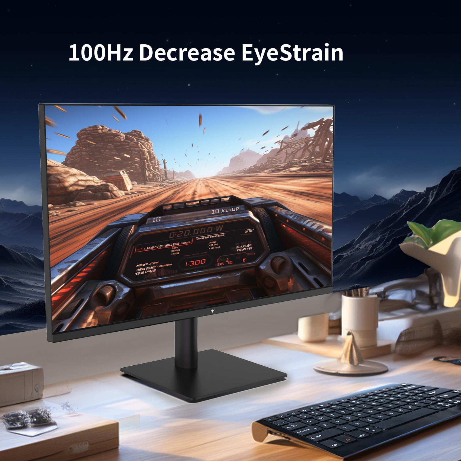 KTC 27 Inch Monitor 1440P, QHD 2K@100Hz IPS PC Monitor, Ultra Thin Bazels, Anti-Blue Light, HDR10, 116% sRGB, 95% DCI-P3, 300 Nits, 5ms MPRT, VESA 100x100, Adaptive Sync for Working and Gaming — view 4
