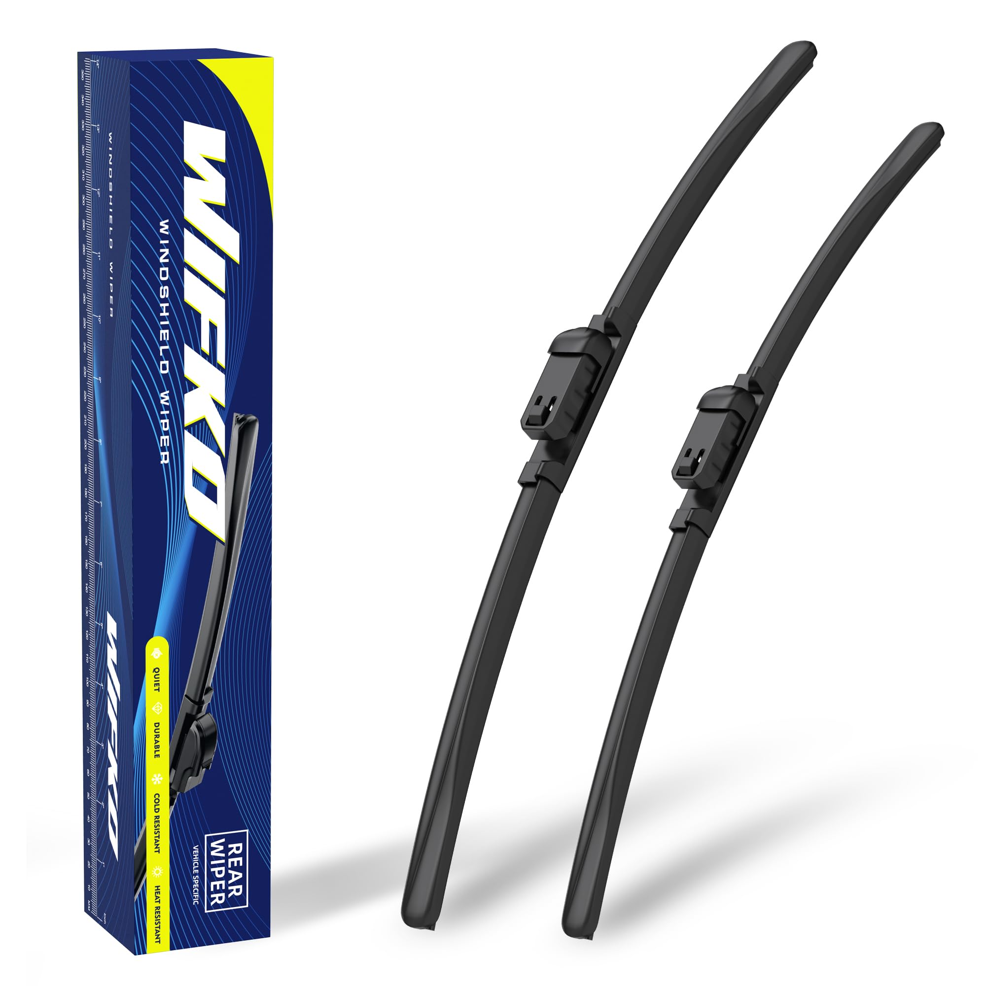 Wifko Scheibenwischer Kompatibel für Peugeot 208 A9 MK1 2012-2018, Wischerblätter Vorne, Set Frontscheibenwischer, Auto Scheibenwischer Zubehör