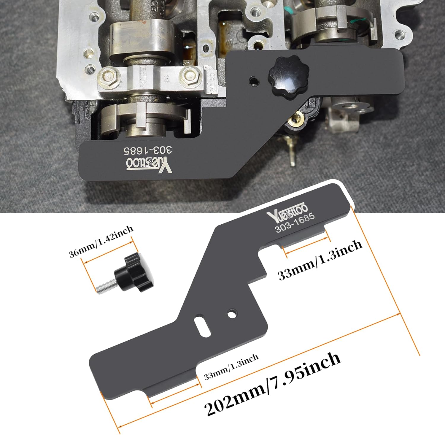 Camshaft Alignment Holding Timing Kit Balance Shaft Preload Tool Crankshaft Damper Holder VCT Solenoid Seal Installer Compatible with Ford 2.0 2.3 303-1511 303-1685 303-1686 303-1687 303-1688 303-1689