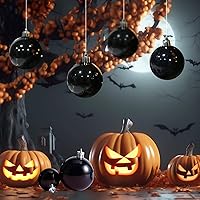 Vista 4 de AMS - Adornos chapados, bolas de Halloween y Navidad, colección de árbol para decoración de fiestas de boda y vacaciones