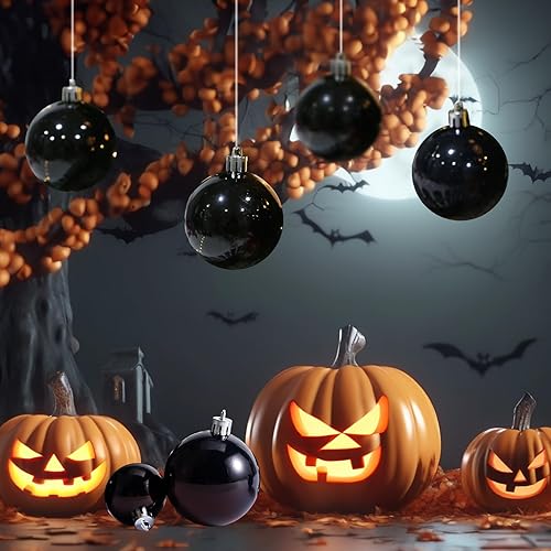 Miniatura 4 de AMS - Adornos chapados, bolas de Halloween y Navidad, colección de árbol para decoración de fiestas de boda y vacaciones (40 quilates de perla,