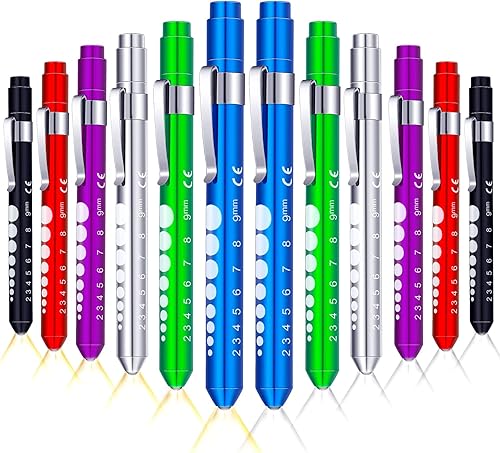 Miniatura 8 de 10 lámparas de pluma para enfermera, luz LED reutilizable con calibre de pupila, enfermeras, alfiler de luz para antorcha, estudiantes de medicina