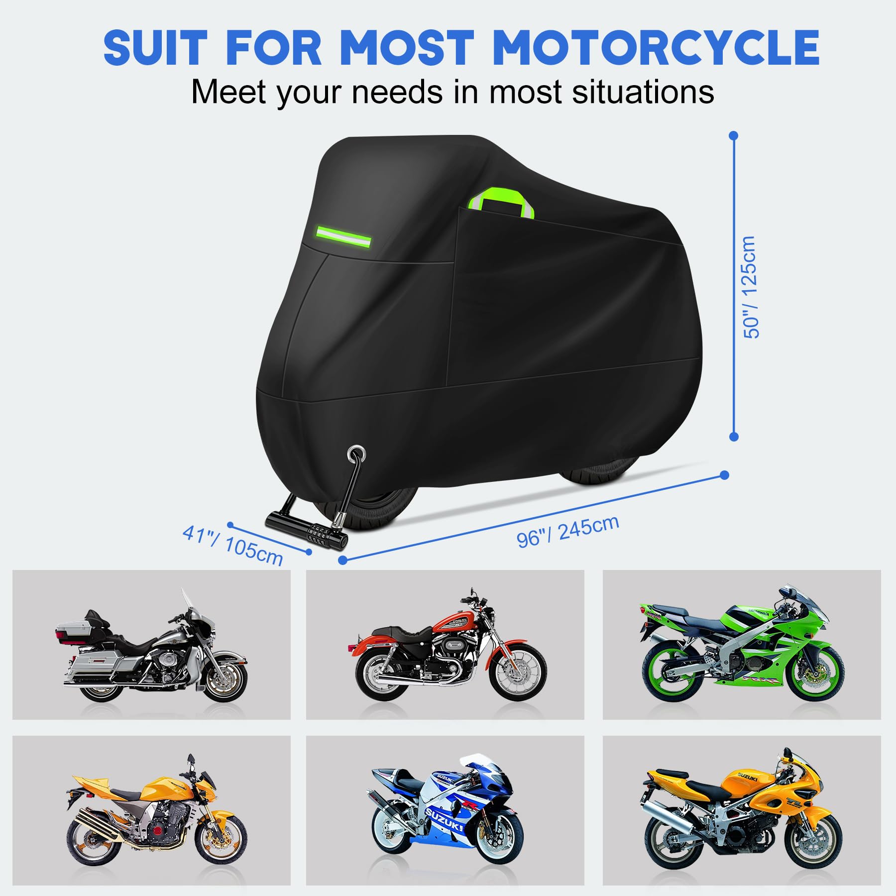 Plandeka ochronna na motocykl (czarna)