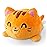 TeeTurtle - The Original Reversible Cat Plushie - Orange Tabby - Cute Sensory Fidget Stuffed Animals That Show Your Mood