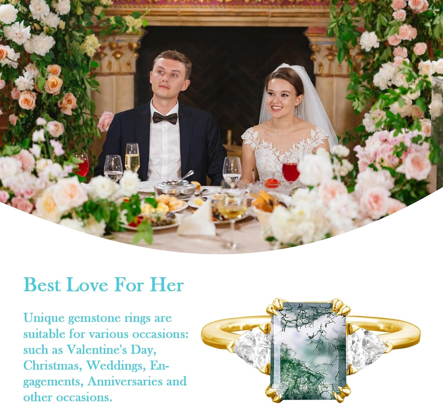 1CT Emerald Cut Gemstone Engagement Rings 3 Stone Solid 10K/14K/18K Yellow Gold Vintage Wedding Bridal Anniversary Proposal Ring for Her