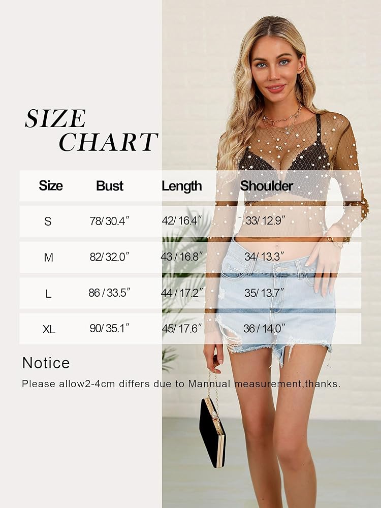 Ezcosplay Women Nashville Rhinestone Mesh Crop Top Sparkly
