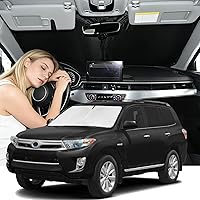 Vista 194 de Parasol de 4 capas para parabrisas, ajuste personalizado, tela 240T, parasol retráctil que bloquea los rayos ultravioletas, accesorios para automóvil