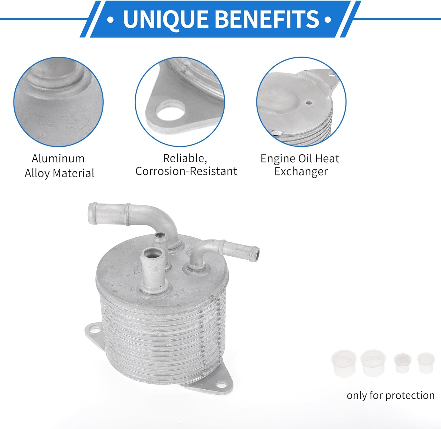 1 Pc Engine Oil Cooler for Subaru Forester 2007-2012,for Subaru Impreza 2007-2011 Aluminum Alloy Transmission Oil Cooler Trans Cooler