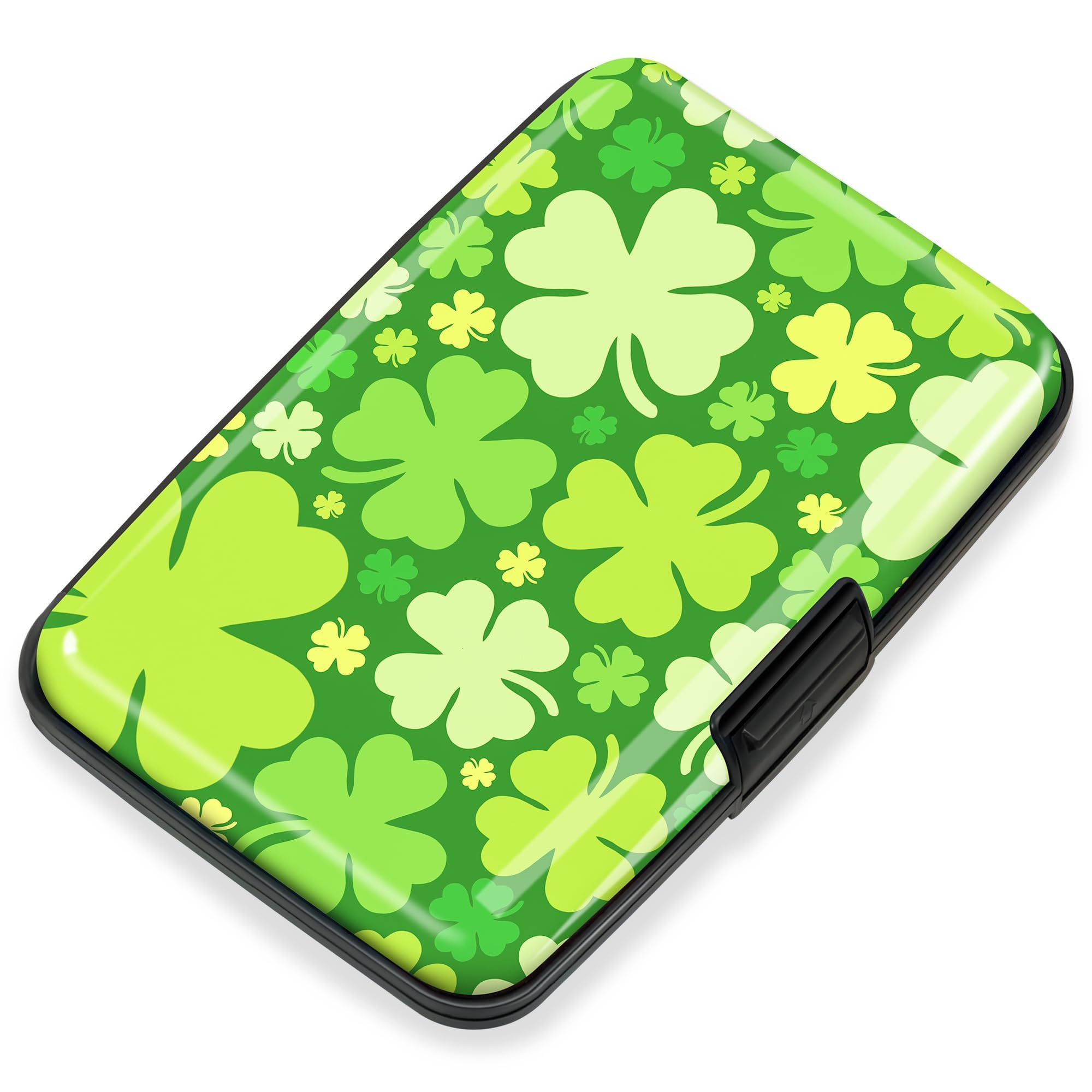 Mayski Credit Card Holder for Women RFID Blocking Wallet, Lucky Clover