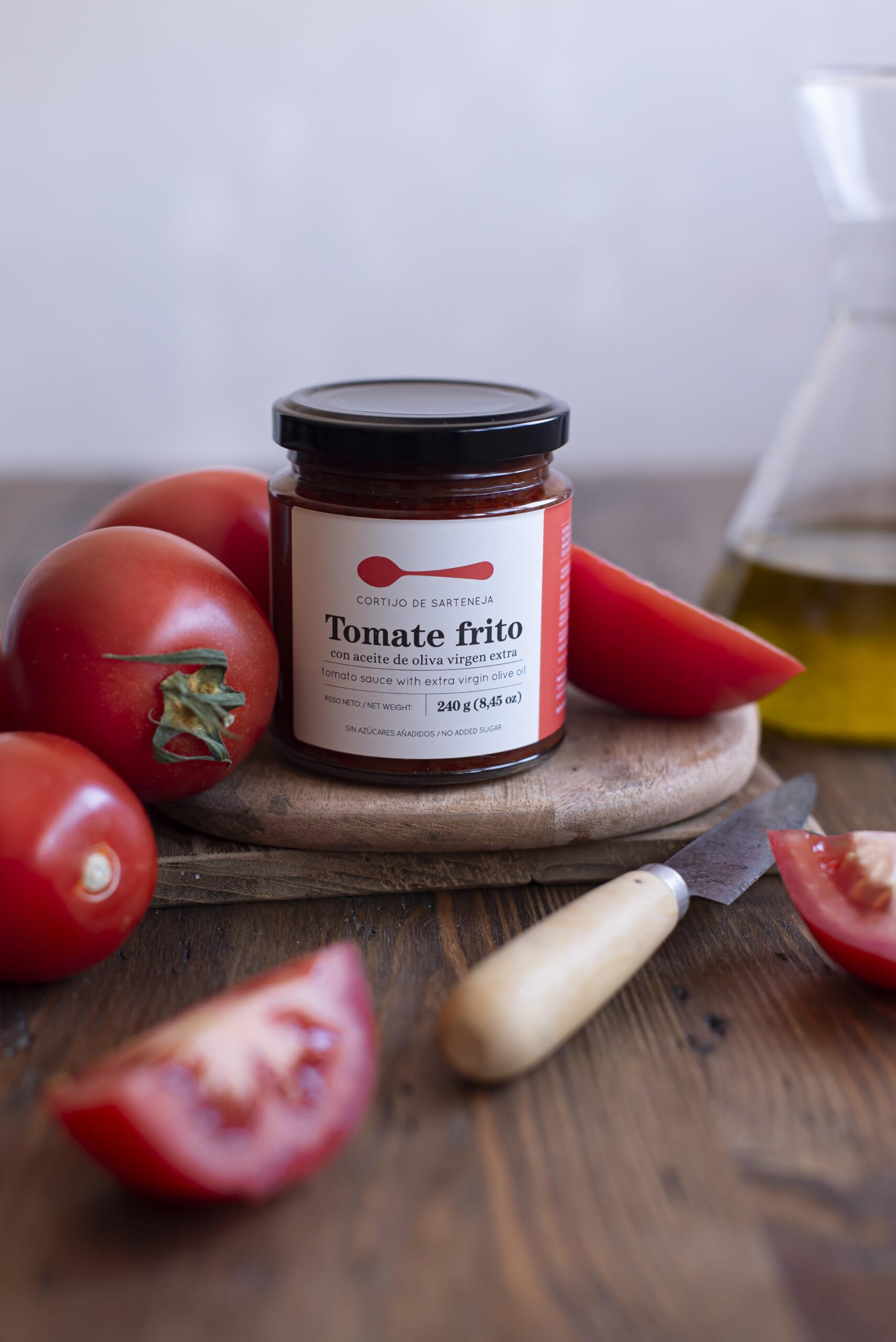 Tomate Frito 240g Sin Azúcar Añadido Textura Densa Natural Artesanal Extremadura