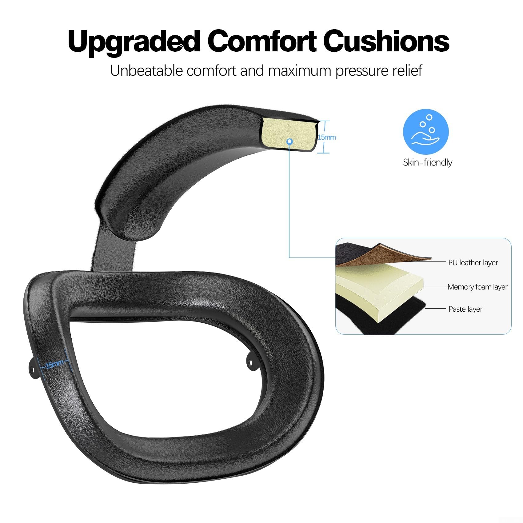 Sangle de tête réglable élégante et fonctionnelle compatible avec le système de jeu Meta Quest3S VR (doré)