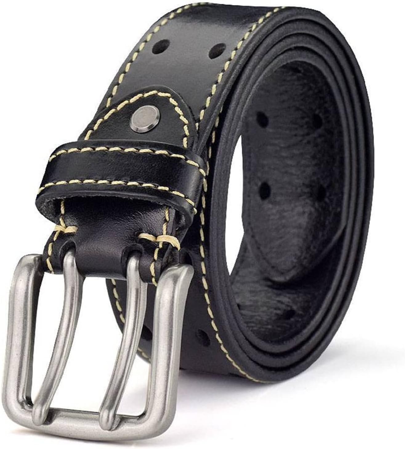 通販激安 Belt メンズレザーダブルクローベルトメンズベルトクラシックダブルローベルト中空ベルトジーンズ Baihuowu Your Length Coffee 115cm ベルト サイズ 115cm Coffee Www Chemplex Co Zw