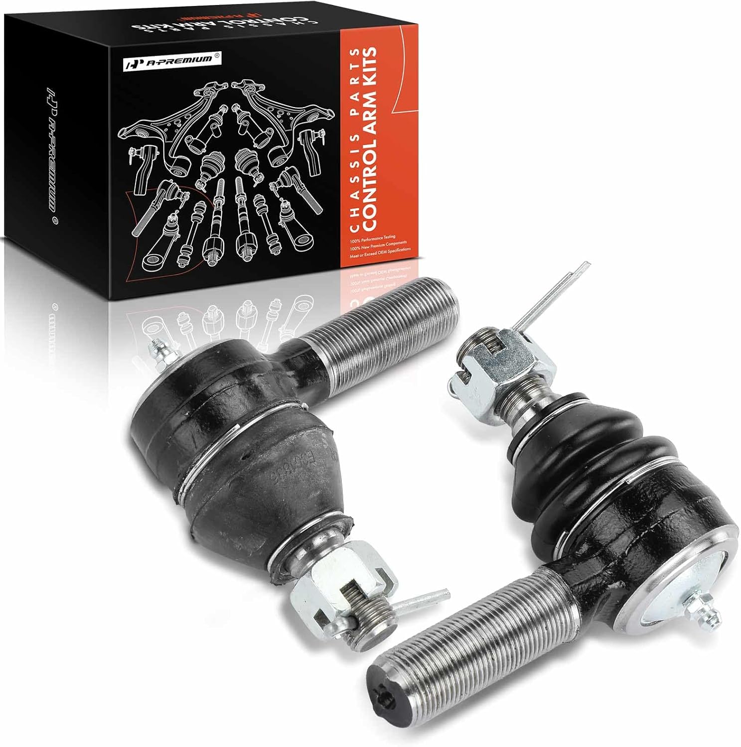 A-Premium 2 x Front Outer Tie Rod Ends, Compatible with Chevrolet W3500 W4500 W5500 W5500HD Tiltmaster & GMC W3500 Forward, W4500 Forward, W5500 Forward, W5500HD Forward & Isuzu NPR, NPR HD, NQR, NRR