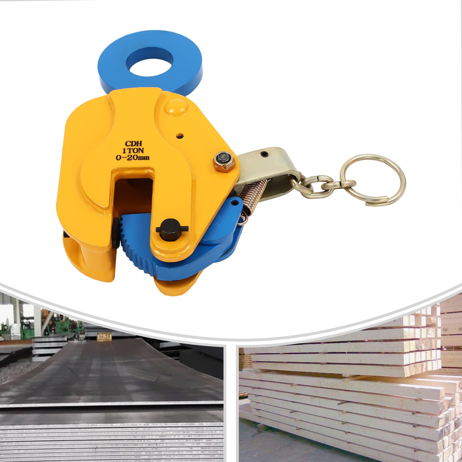 Pince de levage en tôle verticale GDSKR, 1T, jaune et bleu, pour plaque de charge lourde, levage et transport, industrielle