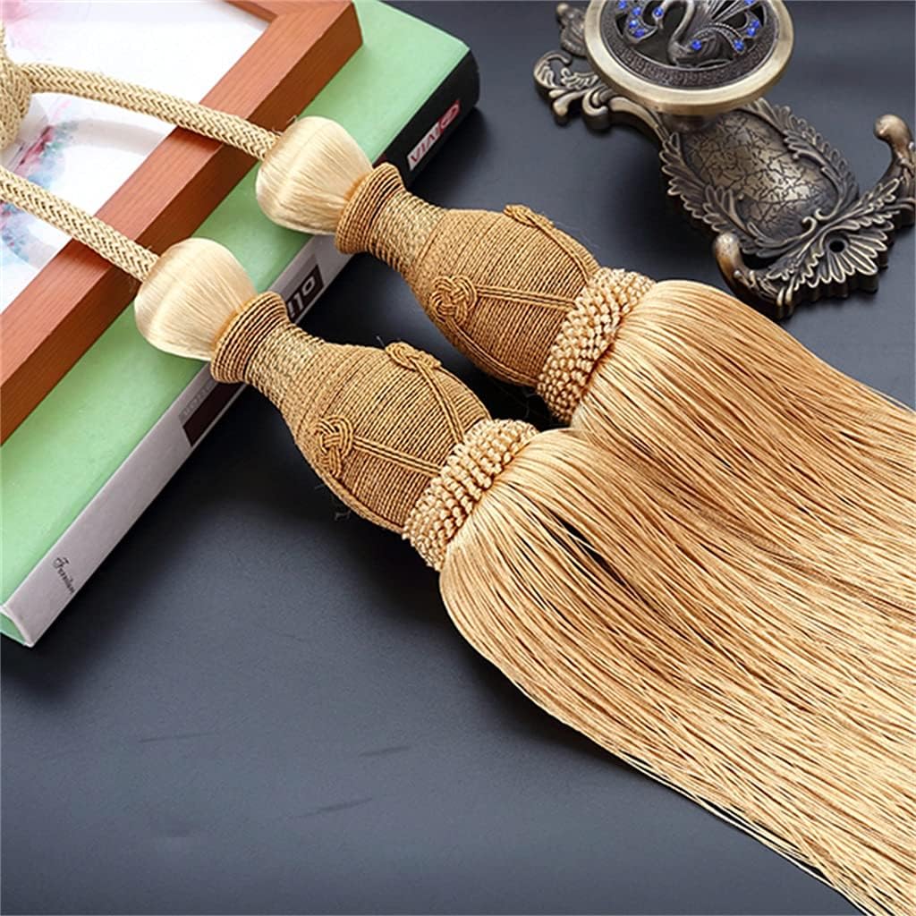 Curtain Hanging Ball Strap Tie Rope Hanging Ball Pendant Tassel Curtain Buckle Soft Decoration for Living Room（A）