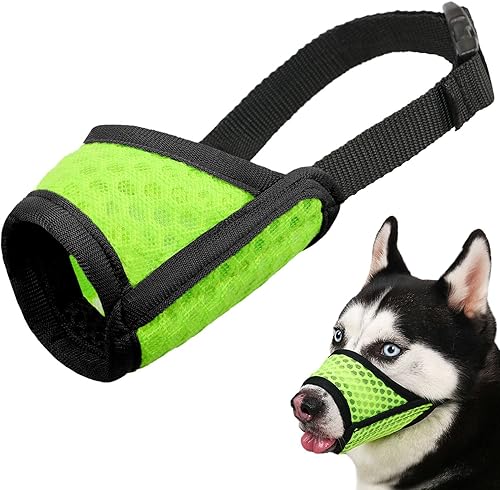 Miniatura 1 de Bozal para perro, bozal de malla suave para perros pequeños, medianos y grandes, caniches chihuahua, beagle, perro salchicha Corgis Labrador dorado,