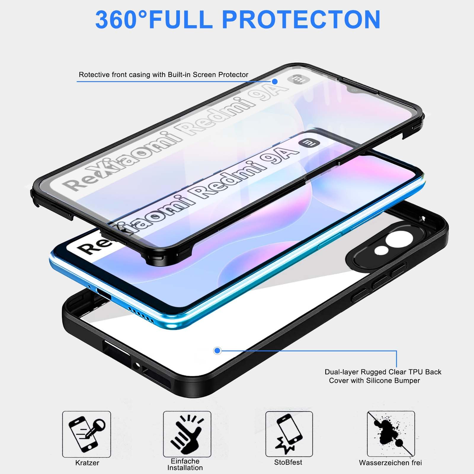 je TPU Siliconen Custodia Silicone Con Copricamera Colore Per Xiaomi Redmi 9AT - La Casa De Las Carcasas, Accessori E Redmi 9A Hoes