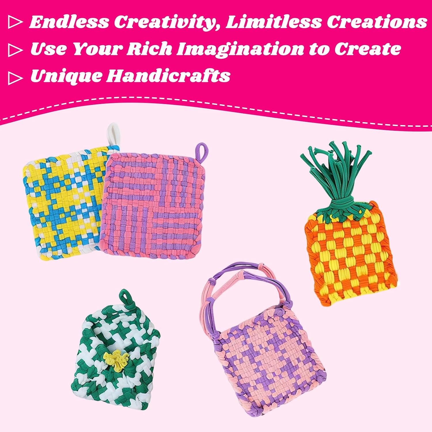 800 Pcs Weaving Loom Loops, 8 Colors Potholder Refill Weaving Loops, Colorful Elastic Loom Loop for Teens Adults DIY Projects Birthday Gifts DIY Crafts