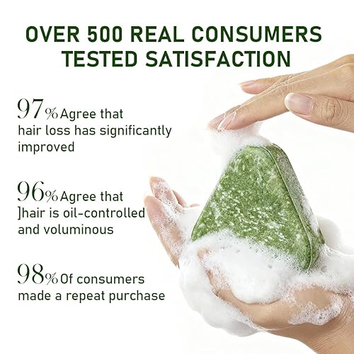 Miniatura 8 de Barra de champú antipérdida de cabello  Bloqueador de DHT con polígono, ginseng y árbol de té, fortalece las raíces, reduce la caída del cabello,