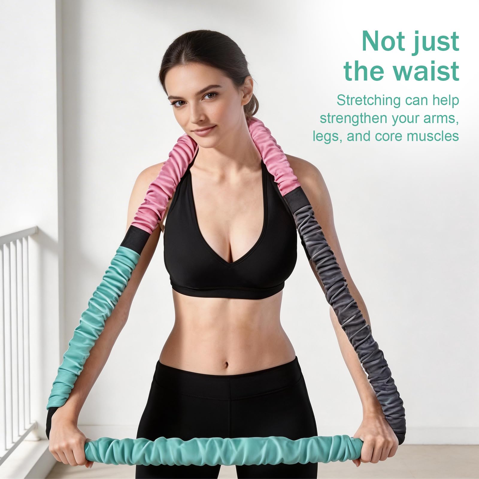 Hula Hoop per adulti, hula hoop con peso 1,5 kg, pieghevole, per bruciare i grassi