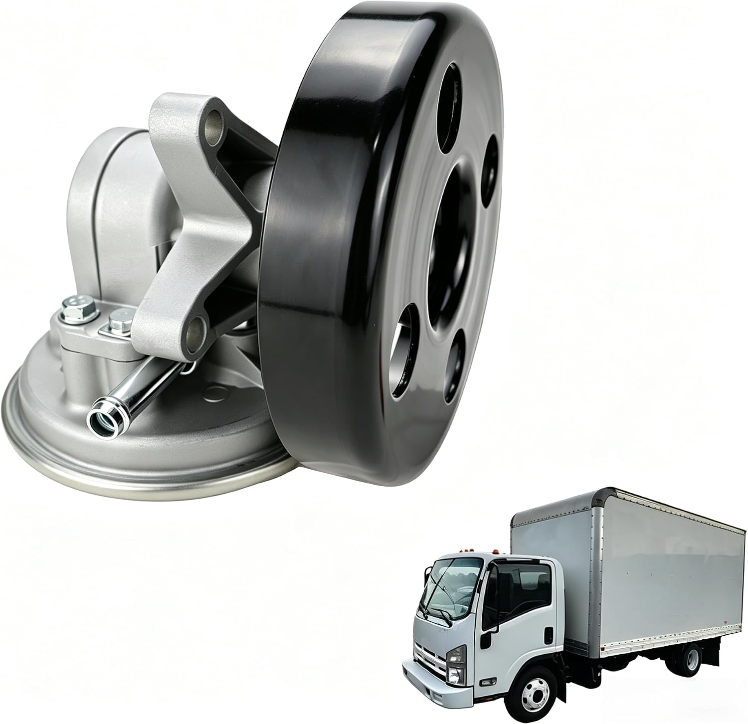 Engine Brake Vacuum Pump with Pulley Compatible with Isuzu NPR-HD NPR V8