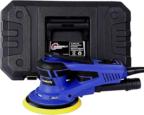 Lijadora orbital aleatoria eléctrica de 350 W, motor sin escobillas de 316 pulgadas, 110 V, 6 pulgadas, 10000 rpm, herramienta de velocidad variable