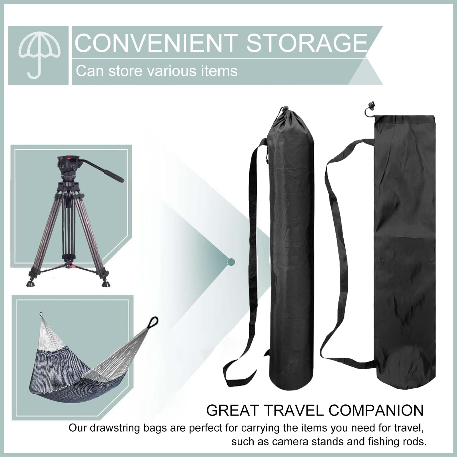 Bolsa para Trípode, Funda de Trípode Ligera, Bolsa de Transporte para Trípode, Estuche Liviano para Trípode, Bolsa de Transporte con Cordón para Soporte de Luz, Soporte de Brazo y Trípode