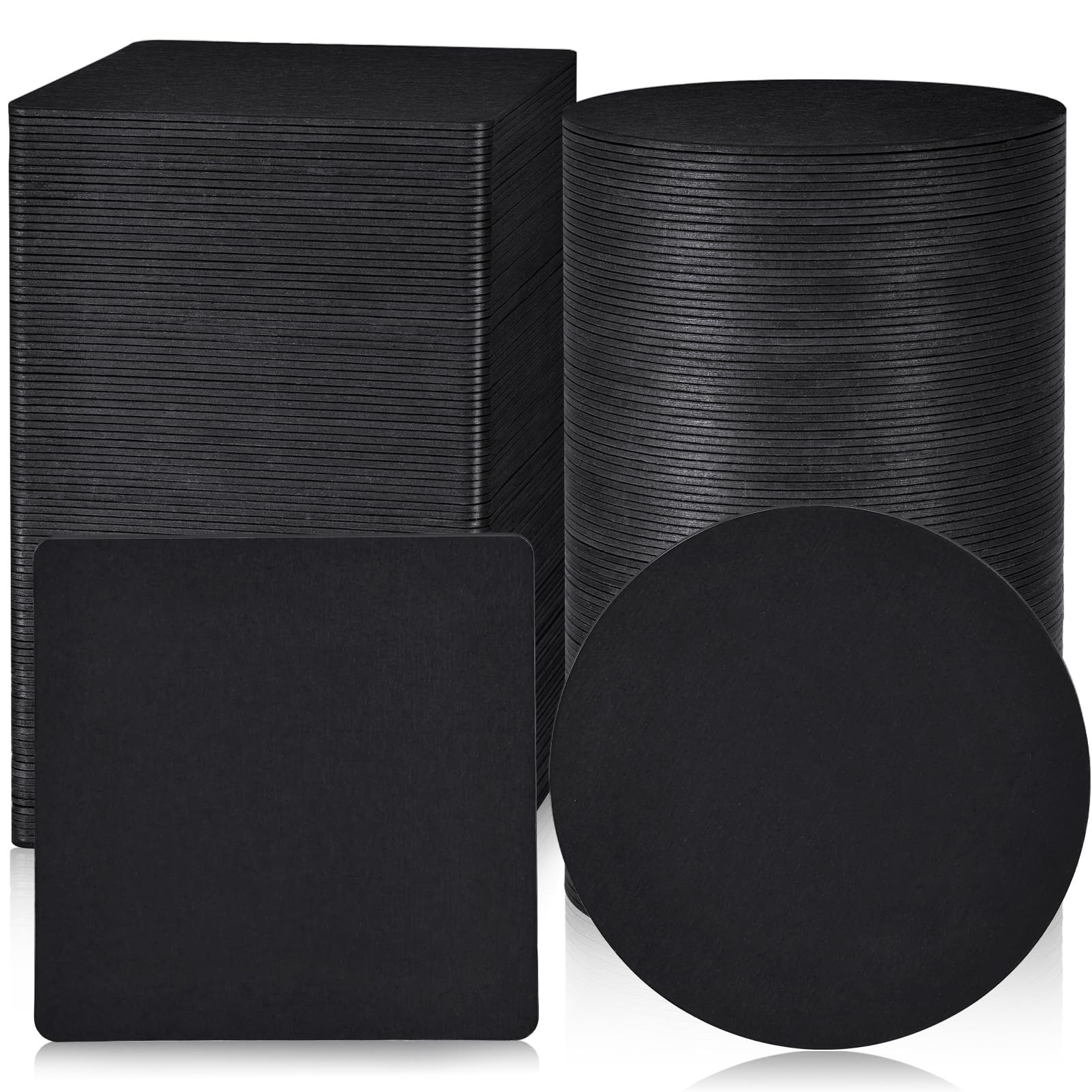 200 PCS Disposable Paper Coasters, Thickened 1.5mm 4 Inch Cardboard Blanks