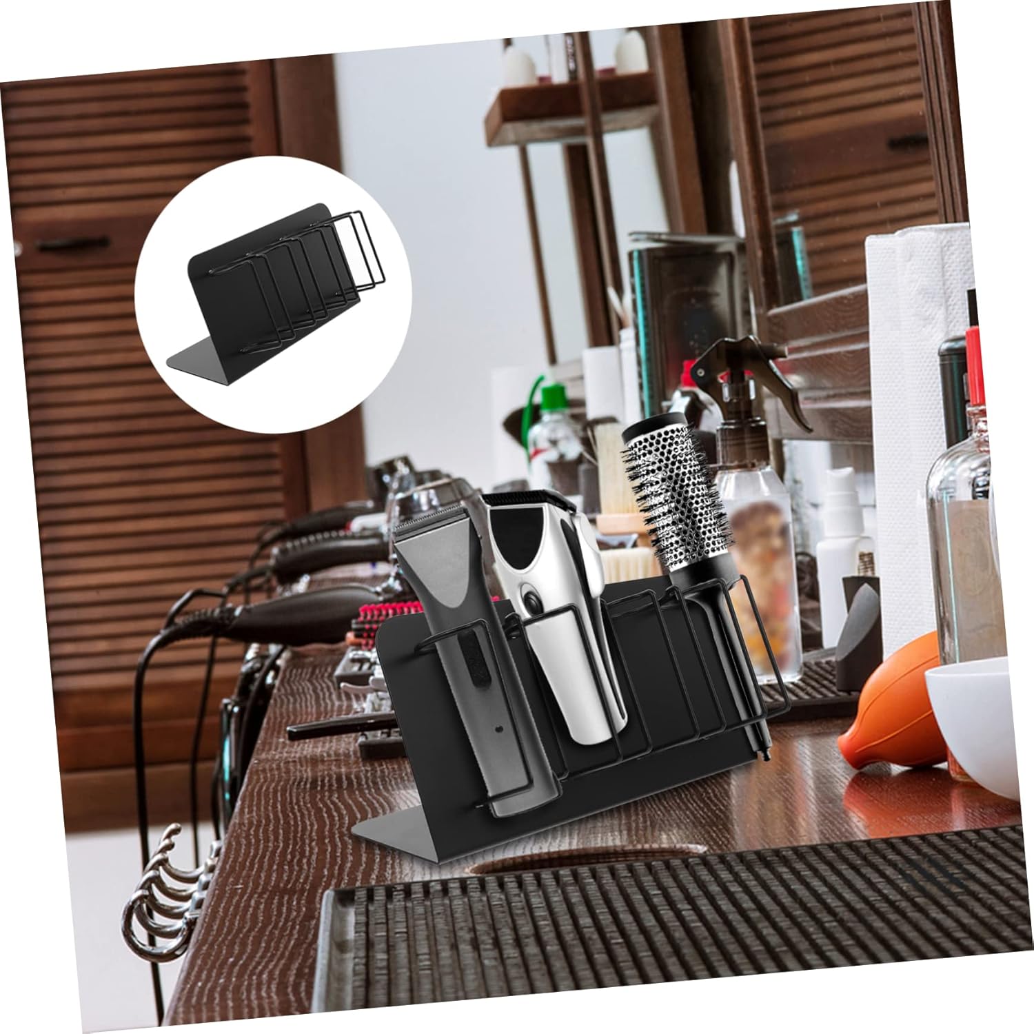FOMIYES Hair Clipper Holder Organizer Hairdressing Storage Rack for Hair Stylist Salon