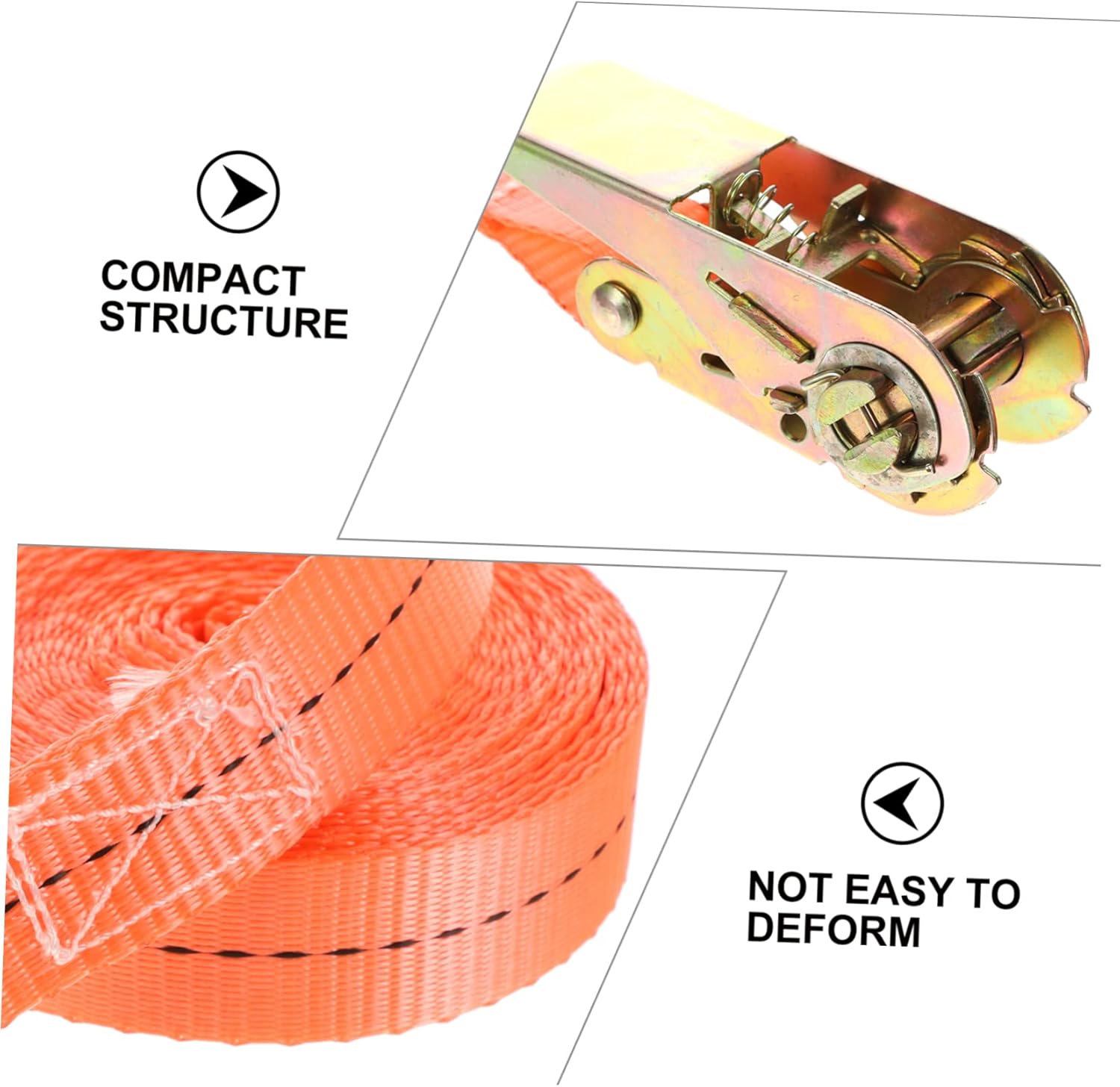 DOITOOL 4pcs Heavy Duty Cargo Ratchet Strap Tensioner Tie Down Straps for Secure Hauling for Trucks Motorcycles and Appliances Hooks