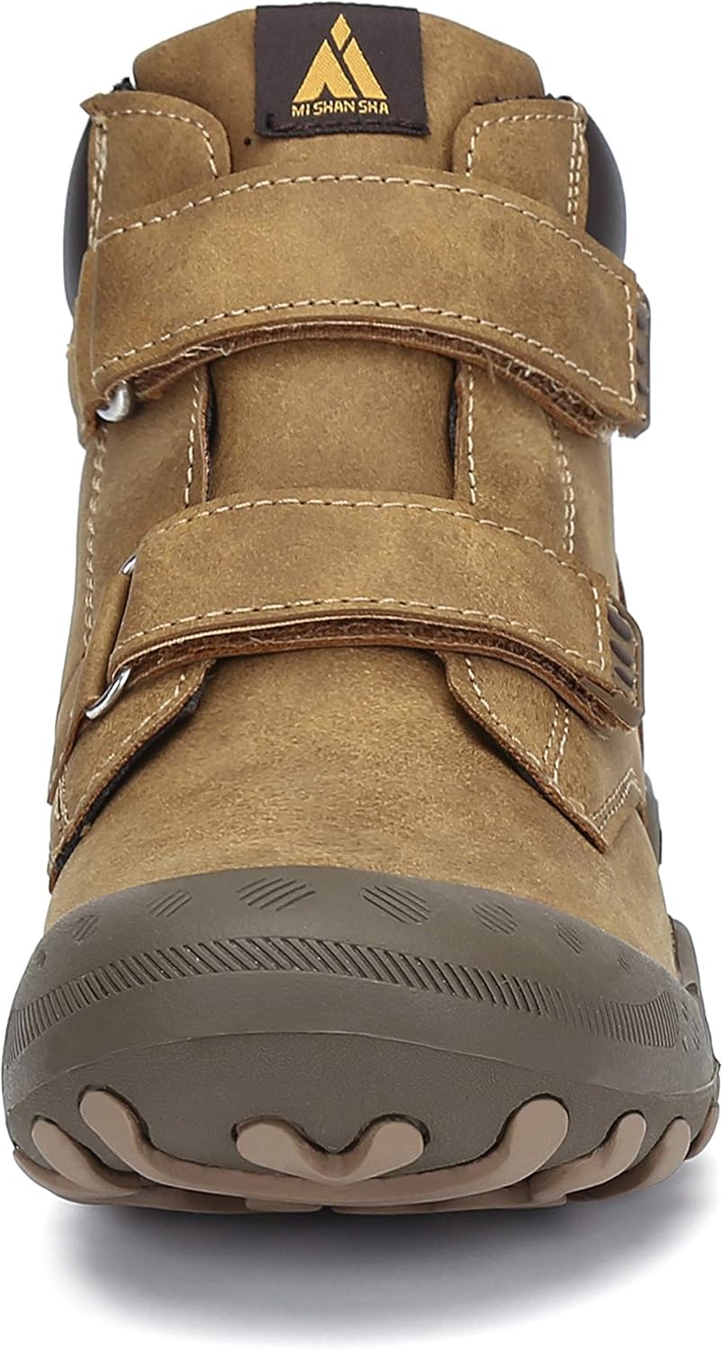 Mishansha Unisex-Child Outdoor Ankle Hiking Boots Boys Girls Trekking Walking Shoes with Hook and Loop - Image 3