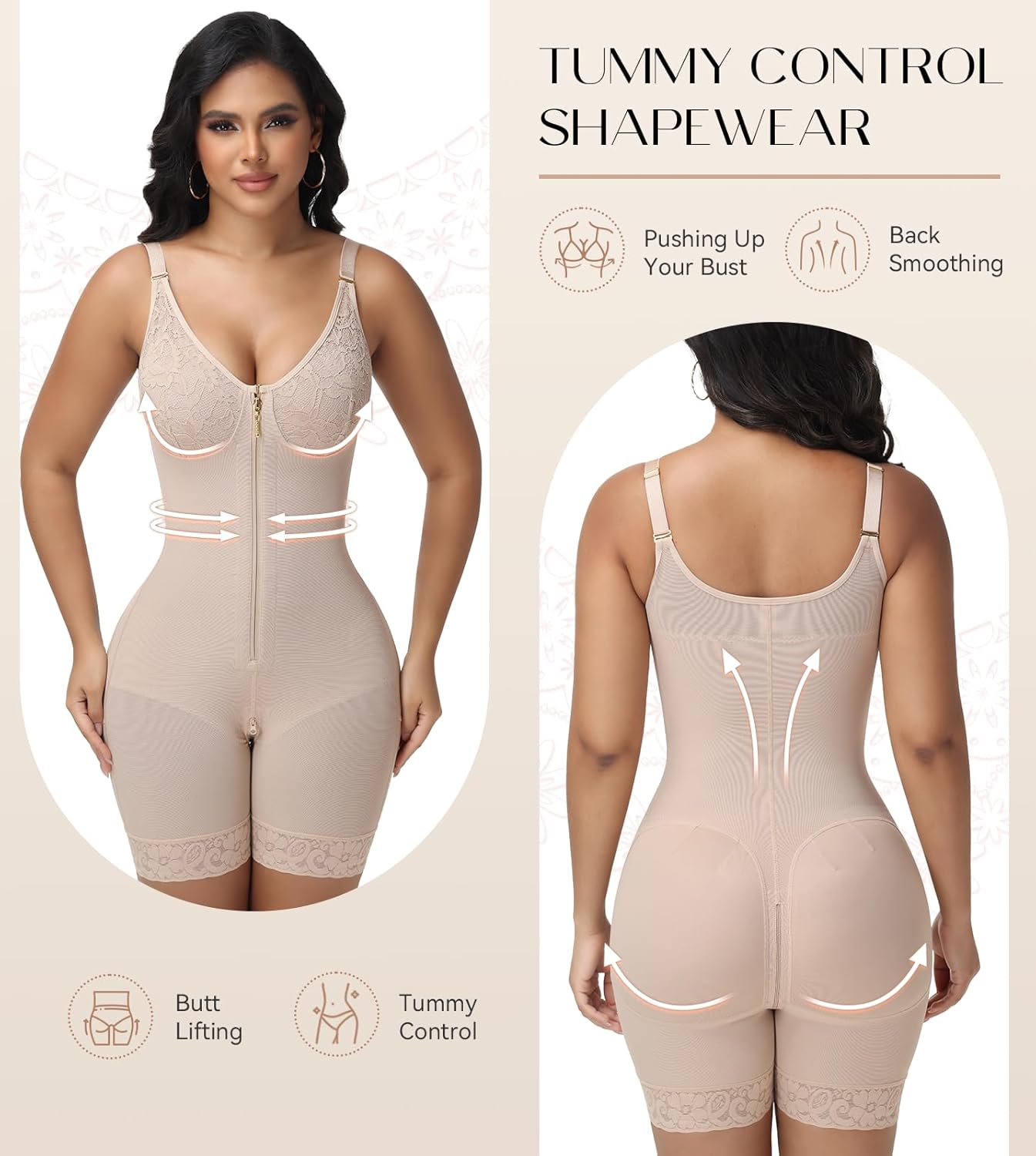 SHAPSHE Fajas Colombianas Moldeadoras Body Shaper Postpartum Tummy Control Shapewear Butt Lifter Faja with Bra Zipper - Image 3